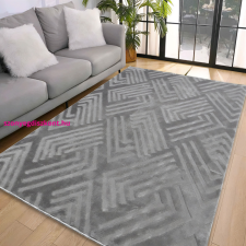 My carpet Den. Deluxy rombusz Szürke Puha Szőnyeg 66x220cm-hátul gumis lakástextília