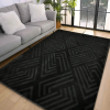 My carpet TOP! Den. Deluxy rombusz Fekete Puha Szőnyeg 120x170cm-hátul gumis