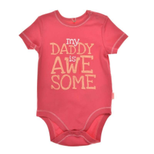My Daddy is Awesome, feliratos rövid ujjú kombidressz pink (Méret: 74) kombidressz, body