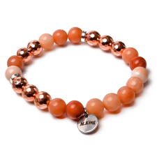  My Golden Paradise – Barack aventurin és hematit ásvány karkötő dobozban karkötő