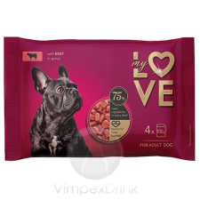  My Love alut.kutyáknak Marhahús.4x100g kutyaeledel