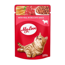 My Love Alutasakos Macskaeledel Borjú Ízletes Szószban 100g macskaeledel