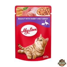 My Love Alutasakos Macskaeledel Nyúl és Pulyka Ragu 100g macskaeledel