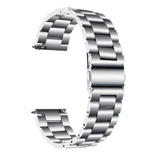 Mybandz 22SKU376 klasszikus fém óraszíj /ezüst/ / 22mm okosóra kellék