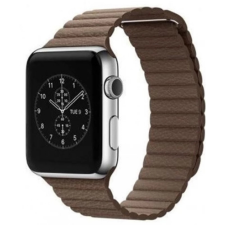 Mybandz Mágneses bőr óraszíj Apple Watch 42-44mm barna okosóra kellék
