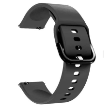Mybandz szilikon óraszíj  fém csattal 20mm fekete (20SKU6132) (20SKU6132) okosóra kellék