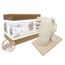 MyBBPrint XL TALAPZATOS kéz szobor készítő akár 2 felnőtt kezéhez - baba és felnőtt, lábszobor, kézszobor, lenyomat dekorációs készlet