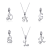  MyCharm Betűk Cirkónia Kristályos S925 Ezüst Charm & Medál – M