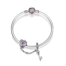  MyCharm Összetartozás 925 Ezüst Női Charm Karkötő Karperec – 19 cm karkötő
