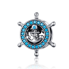  MyCharm Vitorlás Kormány & Horgony 925 Ezüst Charm medál