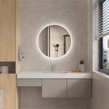 Mylife kerek LED-es fürdőszobai tükör fűtési funkcióval 60cm fürdőszoba bútor