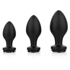 MyPlayToys Rosa Black – 3 db szilikon ékszer dugó anál