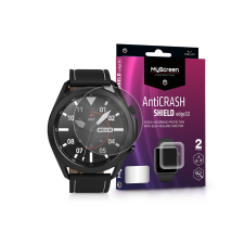 MyScreen Protector Samsung Galaxy Watch 3 (45 mm) ütésálló képernyővédő fólia - MyScreen Protector AntiCrash Shield Edge3D - 2 db/csomag - transparent mobiltelefon kellék