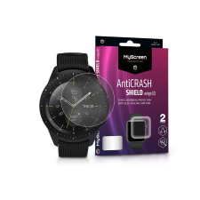 MyScreen Protector Samsung Galaxy Watch (42 mm) ütésálló képernyővédő fólia - MyScreen Protector AntiCrash Shield Edge3D - 2 db/csomag - átlátszó okosóra kellék