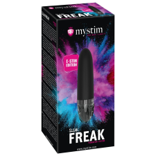 Mystim Sleak Freak E-Stim - akkus, elektro rúdvibrátor (fekete) vibrátorok