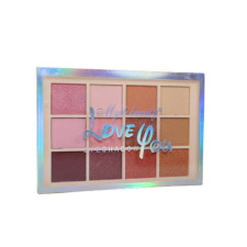 Myth Beauty Makeup Kit szemhéjfesték paletta, Love You, 12 színben szemhéjpúder