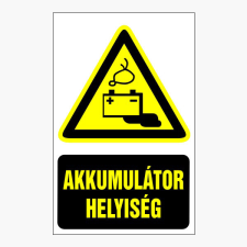 N/A Akkumulátor helyiség (DKRF-FIGY-1210-1) információs címke