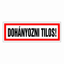 N/A Dohányozni tilos! (DKRF-TIL-1094-8) információs címke