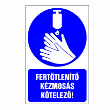 N/A Fertőtlenítő kézmosás kötelező! (DKRF-REND-1450-1) információs címke