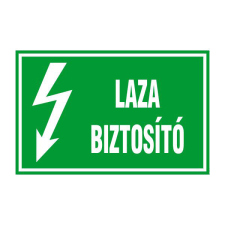 N/A Laza biztosító (DKRF-VILL-1598-1) információs címke