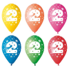 N/A Léggömb 26cm - 2-es szám (5db) (11-PRINT2)