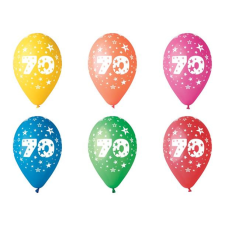N/A Léggömb 26cm - 70-es szám (5db) party kellék