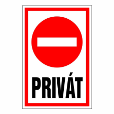 N/A Privát (DKRF-TIL-2396-3) információs címke