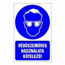 N/A Védőszemüveg használata kötelező! (DKRF-REND-1419-1) információs címke