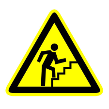 N/A Vigyázz! lépcső (DKRF-FIGY-1144-1) információs címke