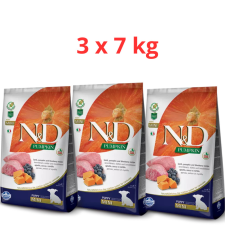 N&D Dog Grain Free Puppy Mini Bárány & Áfonya Sütőtökkel 3x7kg kutyaeledel