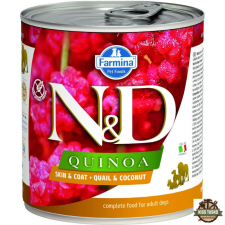 N&D Quinoa Dog konzerv fürj & kókusz 285g kutyaeledel