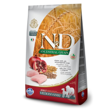 N&D Dog Ancestral Grain Puppy Med&Maxi Csirke, Tönköly, Zab&Gránátalma 2,5kg kutyaeledel