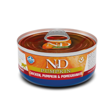 N&D N&D Cat konzerv csirke, sütőtök&gránátalma 70g macskaeledel