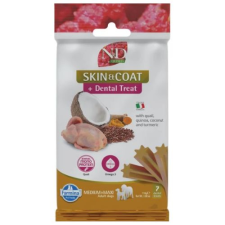  N&D Quinoa Dog Jutalomfalat Skin&coat Quail Adult Med&max 100g jutalomfalat kutyáknak
