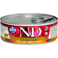 N&D Quinoa N&D Cat Quinoa konzerv fürj&kókusz 80g macskaeledel