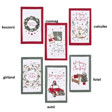  N.S.BLA251902F Pamut konyharuha 40x65cm, Christmas is coming II. fotel lakástextília