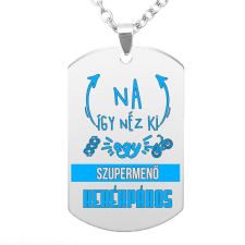 Na így néz ki egy szupermenő Kerékpáros medál lánccal, választható több színben nyaklánc