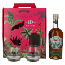 NAGA Siam Edition 10 éves 0,7l 40% + 2 pohár DD rum