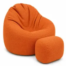  Nagi Janbo Narancssárga Babzsákfotel Puffal bútor