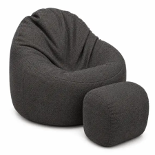  Nagi Janbo Sötét Szürke Babzsákfotel Puffal bútor