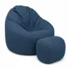  Nagi Janbo Sötétkék Babzsákfotel Puffal