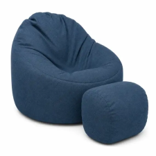  Nagi Janbo Sötétkék Babzsákfotel Puffal bútor