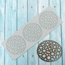  Nagy geometria mintás kör tuile forma, ostya szilikon forma sütés és főzés