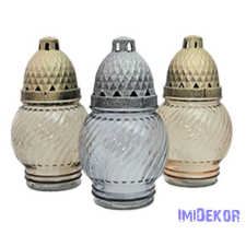  Nagy gömb üvegmécses 18 cm - Light Mix dekorációs kellék