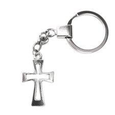  Nagy kereszt kulcstartó, ezüst színben kulcstartó
