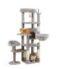  Nagy macskafa torony, többrétegű kialakítás, stabil, biztonságos felépítés, 150 cm magas, AMT0233GY, XL