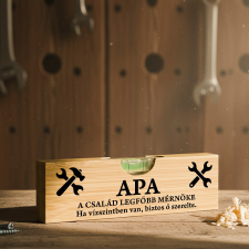 NagyAjándék „Apa, a család legfőbb mérnöke” - vízmérték egyedi ajándék