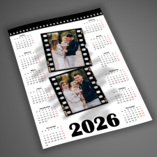NagyAjándék Egylapos 2 fényképes naptár, A4 egyedi ajándék