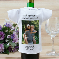 NagyAjándék Fényképes borosüveg póló egyedi ajándék
