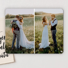 NagyAjándék Fényképes fa hűtőmágnes 2 képpel hűtőmágnes